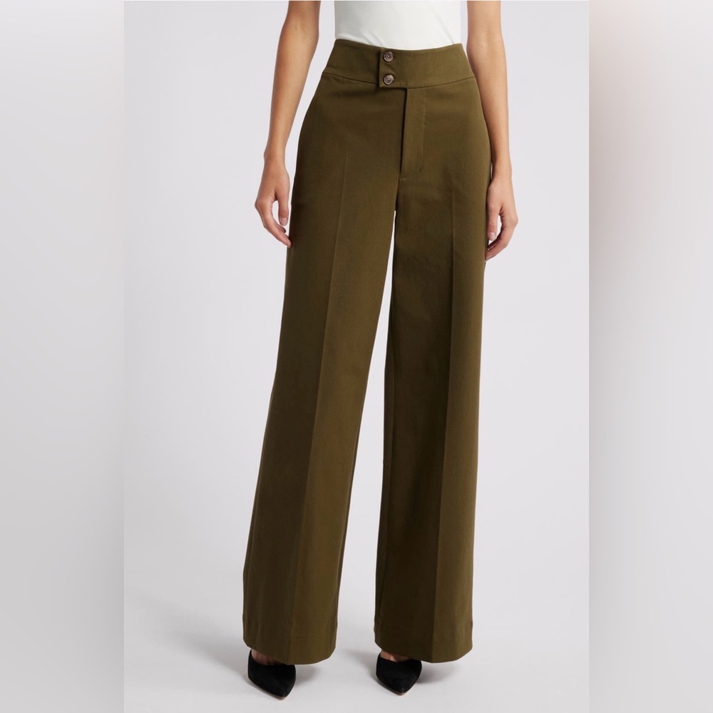 Brand new with tags FRAME Le Hardy High Waist Wide Leg Trousers, Size: 6
